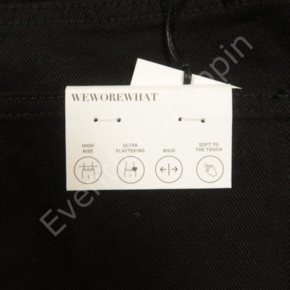 WeWoreWhat Cut Out Straight Jeans Womens 27 Black Revolve New - Picture 4 of 7